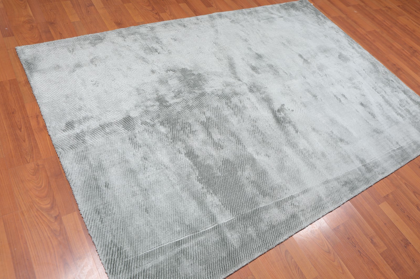 5' x 7' Handmade Loop & Cut Pile 100% Bamboo silk Moden Area rug 5x7 Aqua gallery