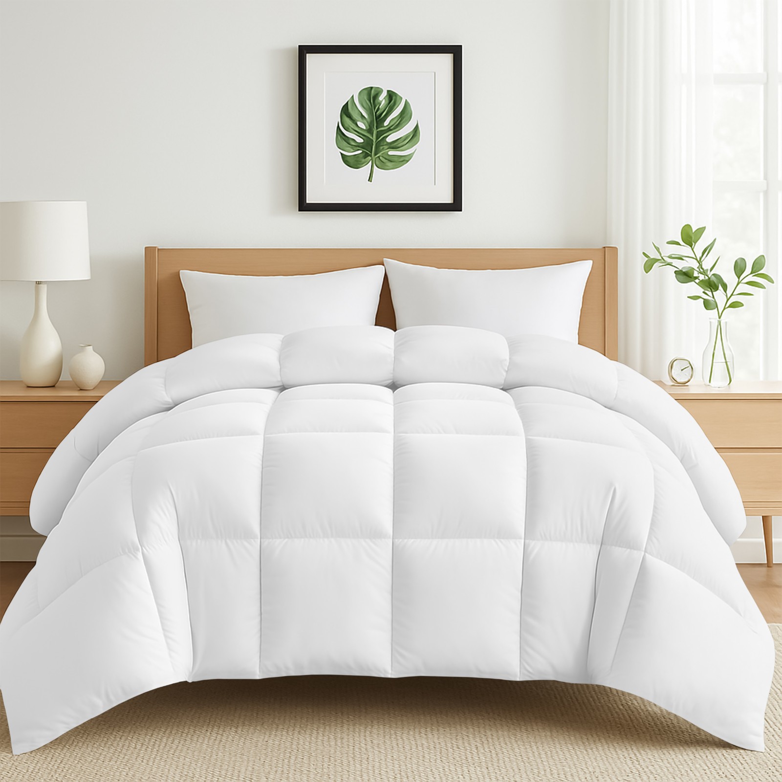 Down Alternative Comforter REVERSIBLE Microfiber Soft Duvet Insert All Seasons gallery