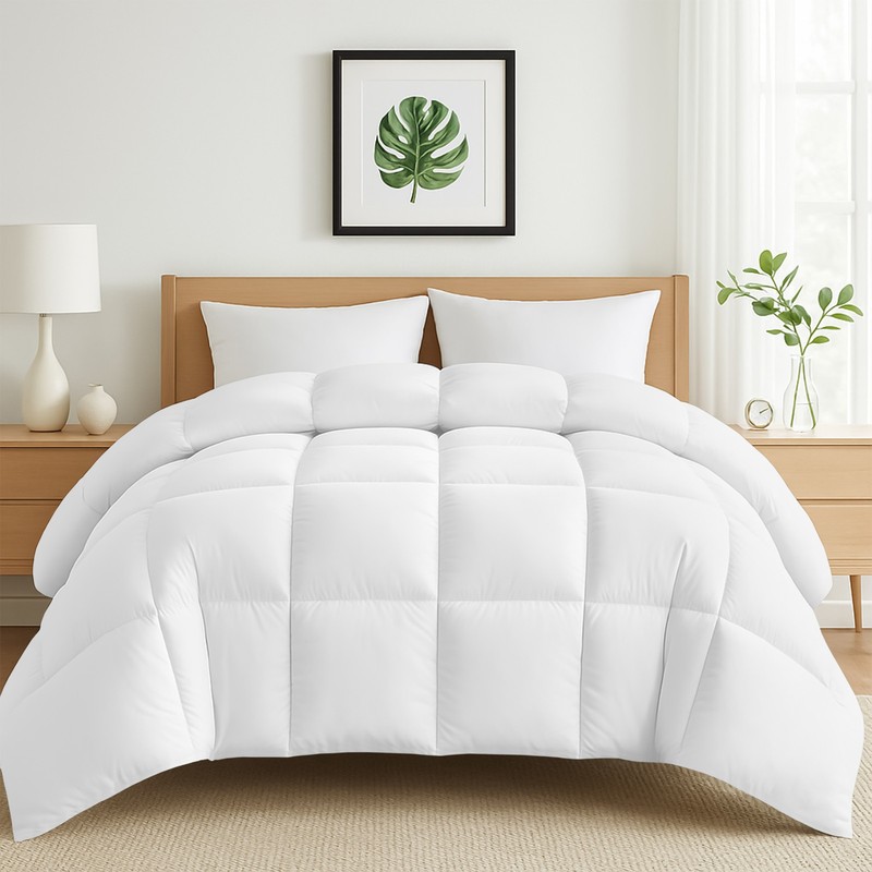 Down Alternative Comforter REVERSIBLE Microfiber Soft Duvet Insert All Seasons gallery