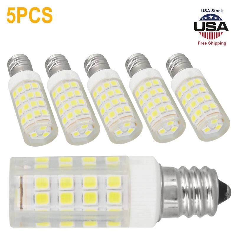 5Pcs 7W E12 White LED Corn Bulb Light 6000K Candelabra Ceiling Fan Lamp Daylight gallery