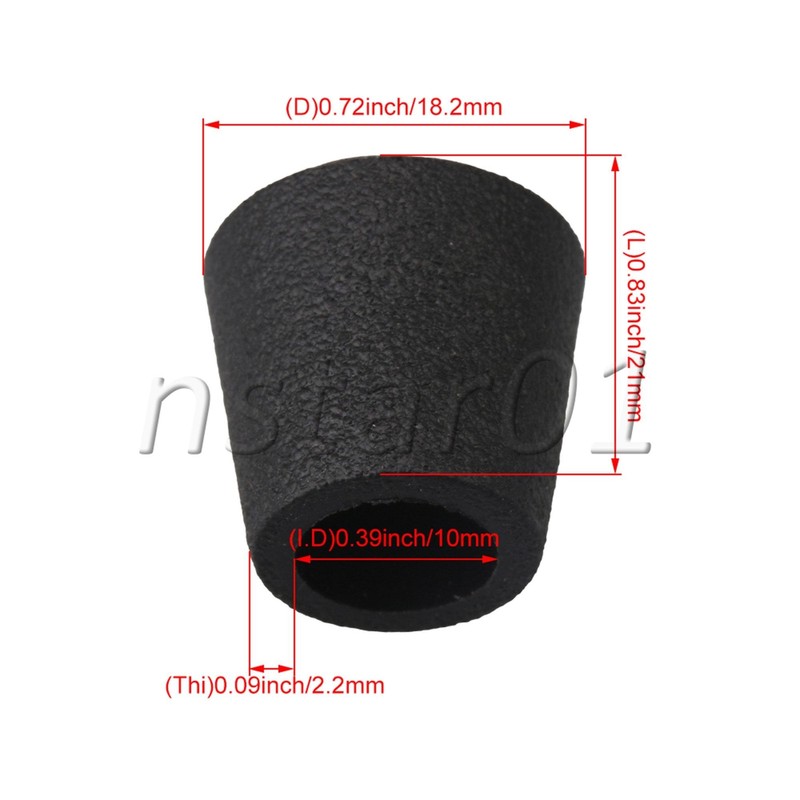 1cm Arc Shape Synthetic Rubber Table Chair Feet Defendor Pads Set of 20 Black gallery