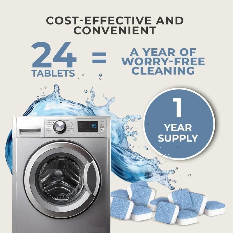 Uproot Clean Washing Machine Cleaner Tablets - 24 Pack for a 12 Month Supply. Fo gallery