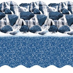 SmartLine 12′ x 54” Round Overlap 20 Gauge Swimming Pool Liner – Choose Pattern