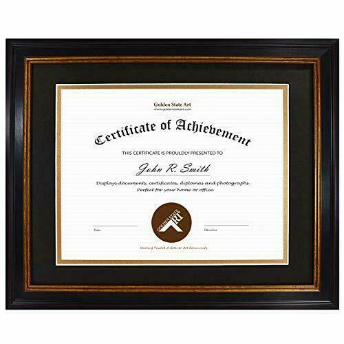 11x14 Diploma/College Frame with Double Mat for 8.5x11 Certificates Document gallery
