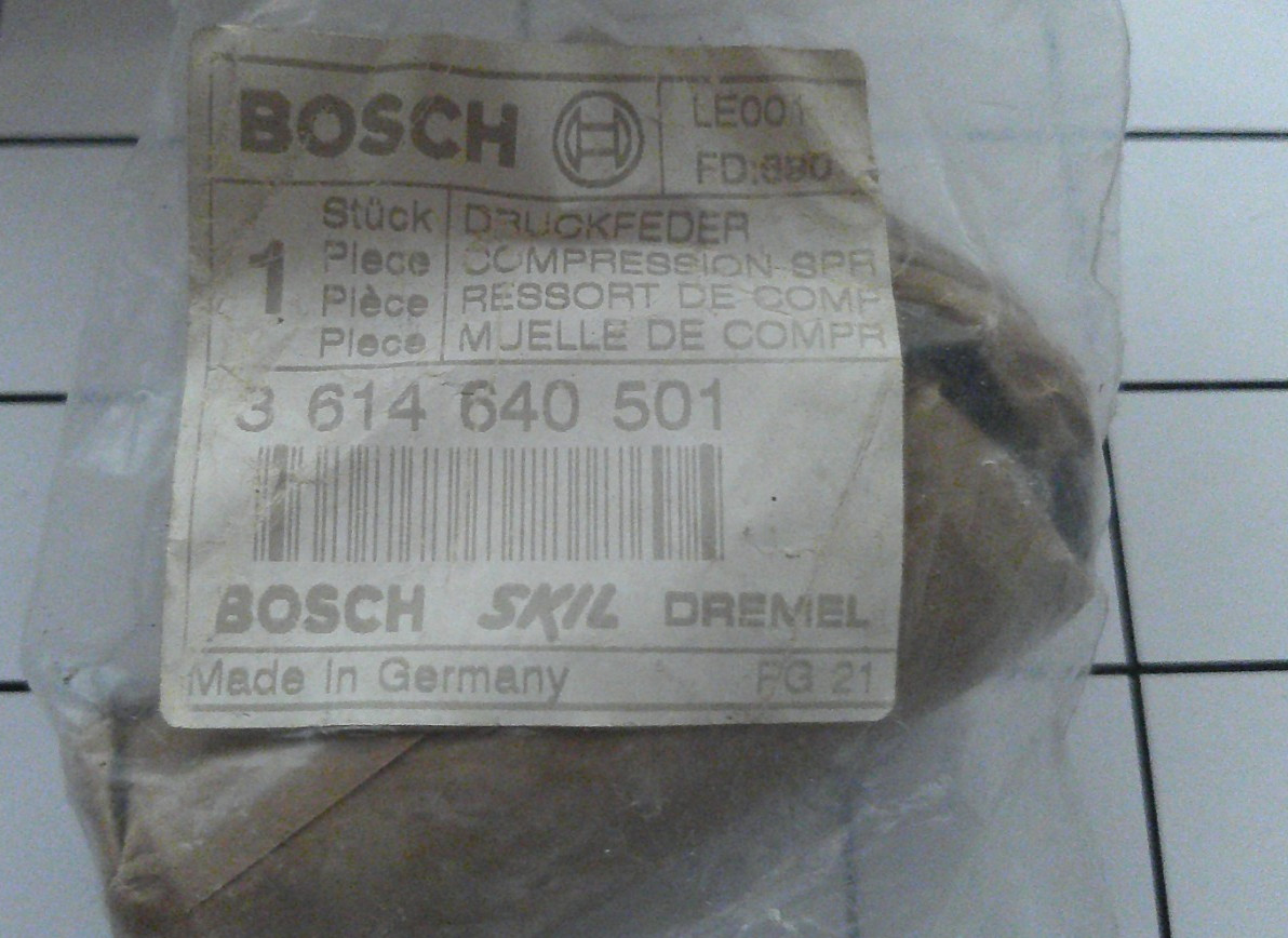 Bosch 3614640501 Compression Spring OEM for 11304 USH27 Demolition Hammer gallery