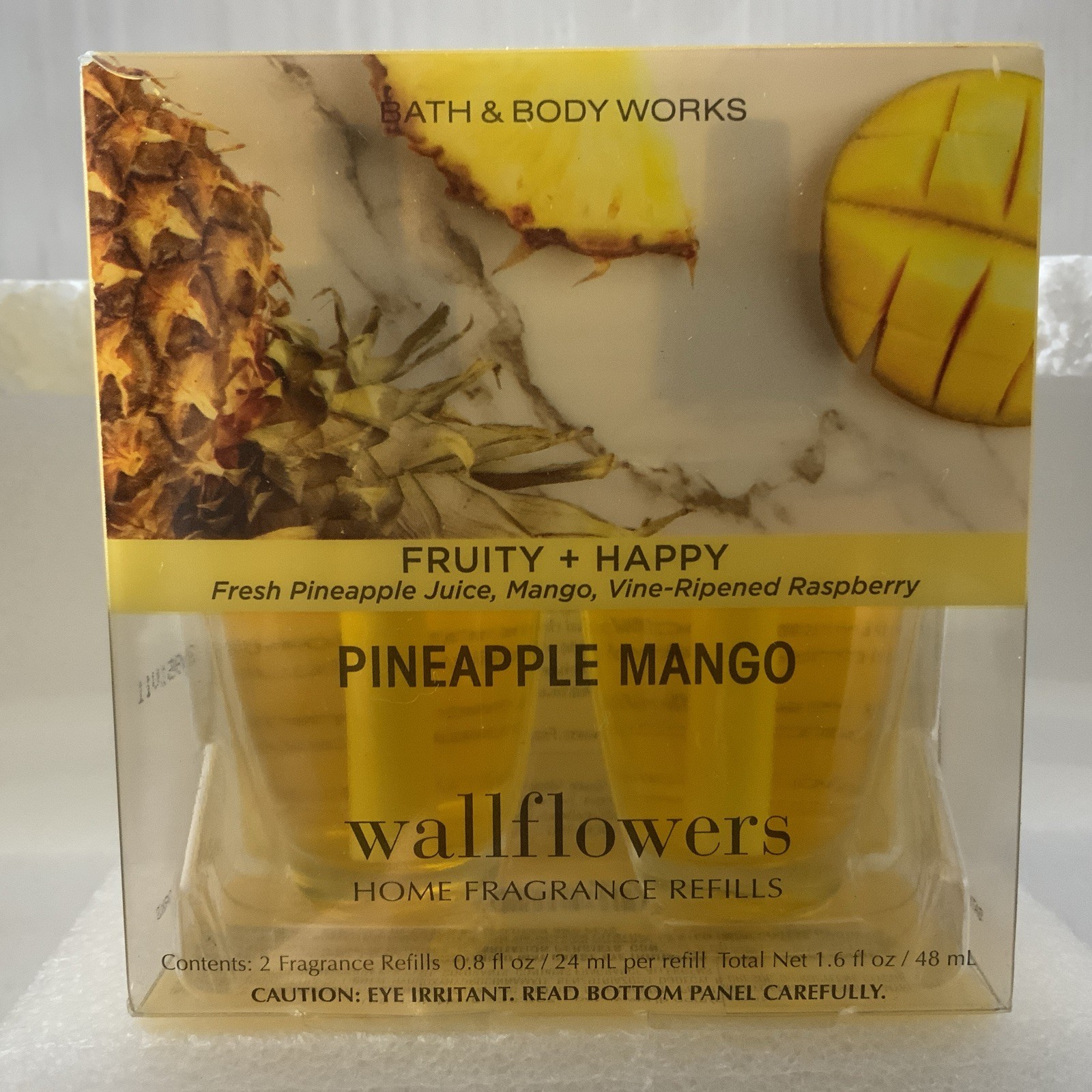 2 New PINEAPPLE MANGO BATH & BODY WORKS WALLFLOWERS HOME FRAGRANCE REFILL BULBS gallery