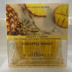 2 New PINEAPPLE MANGO BATH & BODY WORKS WALLFLOWERS HOME FRAGRANCE REFILL BULBS