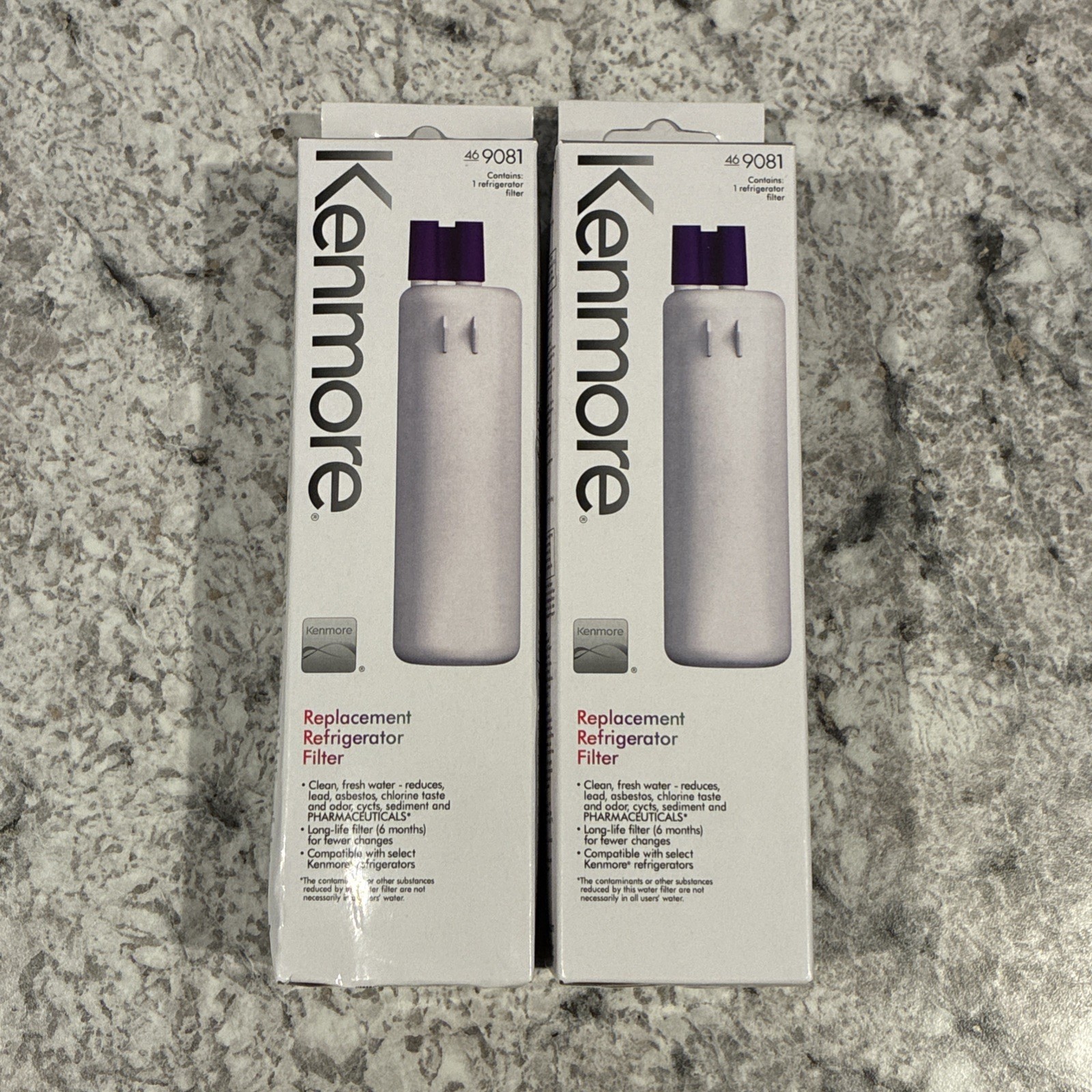 2 Genuine Kenmore 9081 Replacement Refrigerator Water Filter 46-9081 gallery