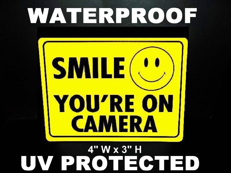 Camera Window Warning Sticker Signs For Home Waterproof Surveillance Decals Lot gallery