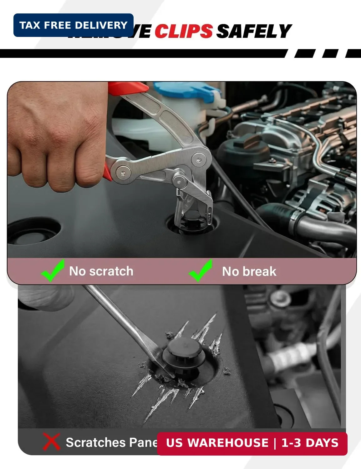 Auto Fastener Clip Removal Pliers, Car Clip Pliers, Trim & Door Panel Removal To gallery