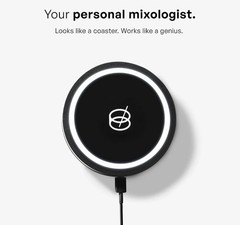 Smart Coaster 2.0 (Black) – Portable Cocktail Maker & Drink Mixer, App-Enabled