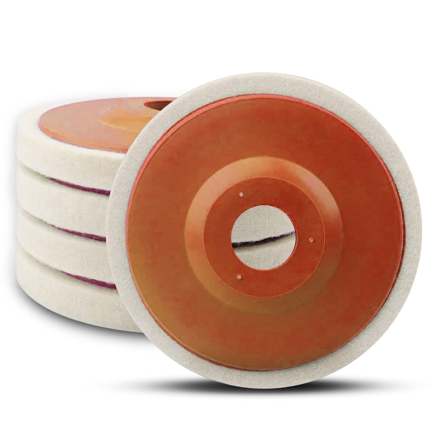 5 Pcs 4.5 Inch Wool Felt Polishing Wheel Discwool Polishing Wheel Disc For 7/8 I gallery
