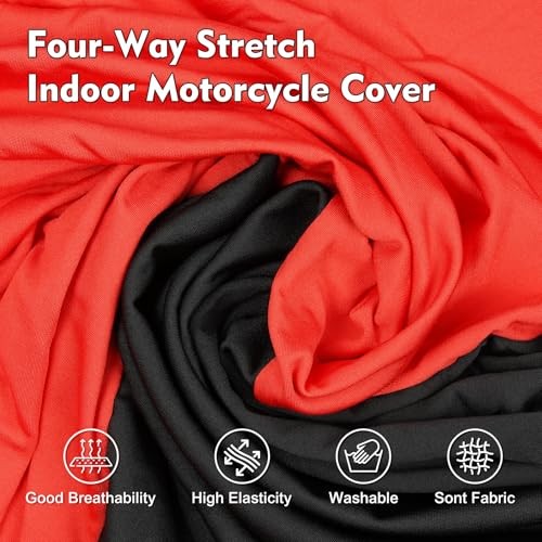 Indoor Motorcycle Cover, Soft Stretch Elastic Dustproof XXL(104 x 41 x 49 in) gallery