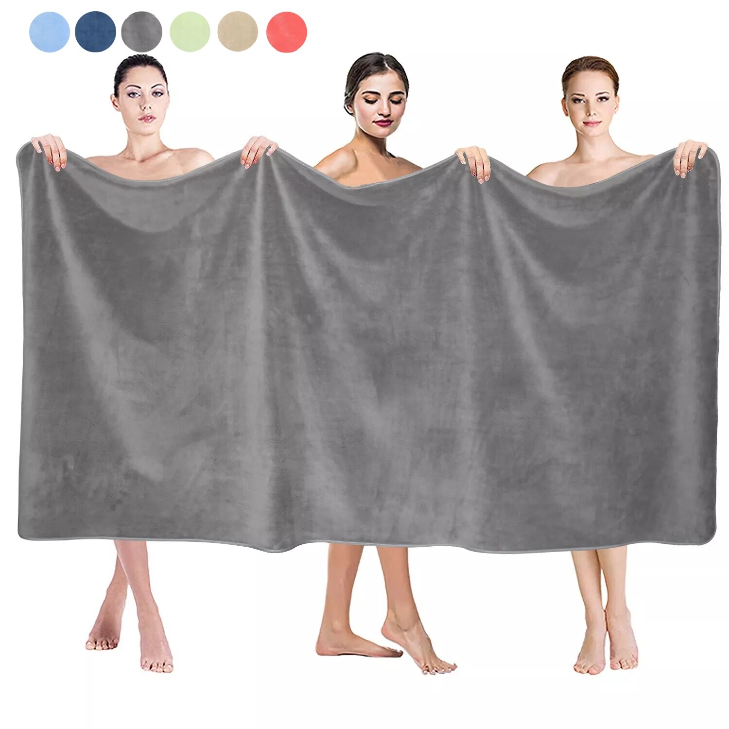 2Pack Oversized Bath Sheet Jumbo Large Bath Towels Super Soft Towel for Bathroom gallery