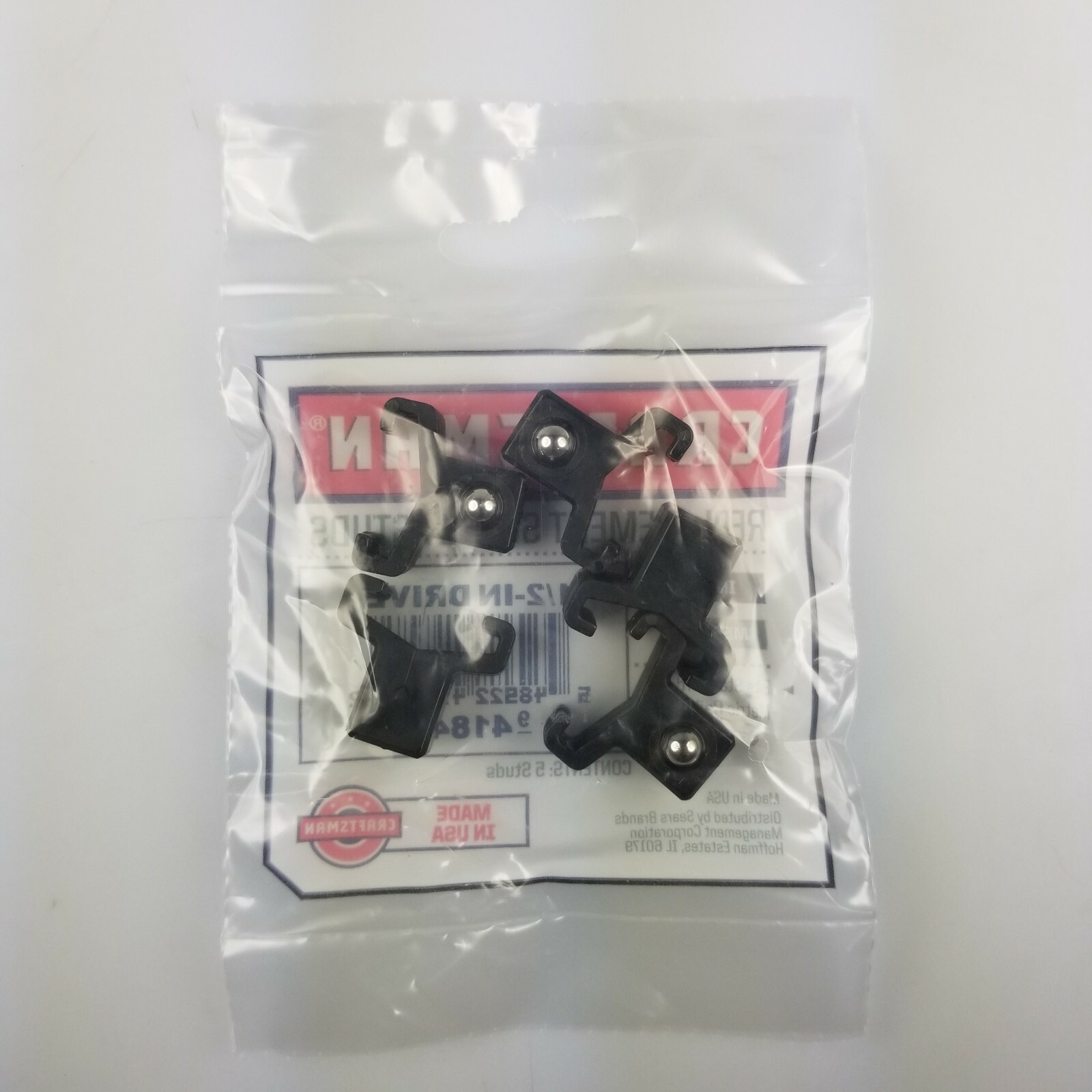45 PC CRAFSTMAN 1/2" BLACK REPLACEMENT SOCKET STUD RACH RAIL CLIPS gallery