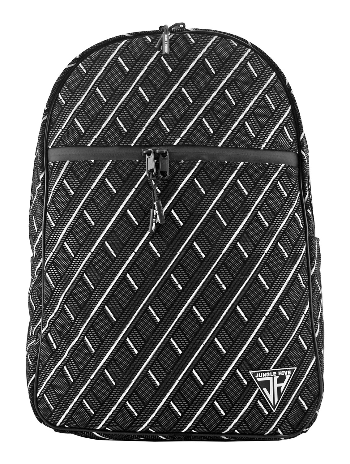 Jungle Hive Lifestyle Backpack - Black and White Diamond Pattern 2