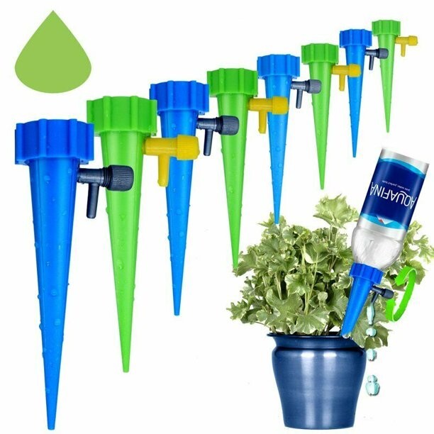 12 PCs Self Watering Spikes, Adjustable Plant Watering Spikes with Slow Release gallery