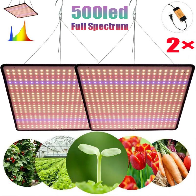 2×LED Grow Light 1200W Full Spectrum for Indoor Plant Growth 4x4ft Coverage Area gallery