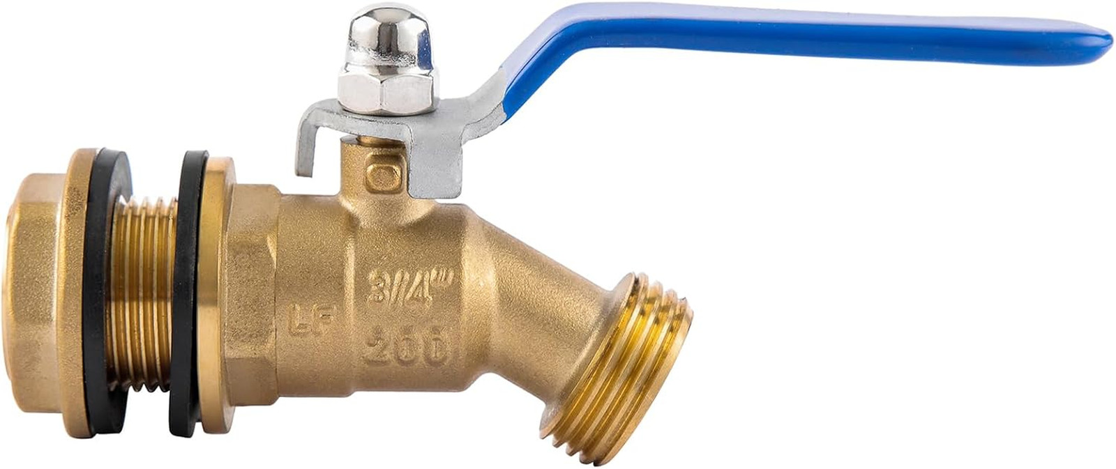 Brass Water Container/Rain Barrel Spigot, 3/4" GHT Male Threaded Quarter Turn Ba gallery