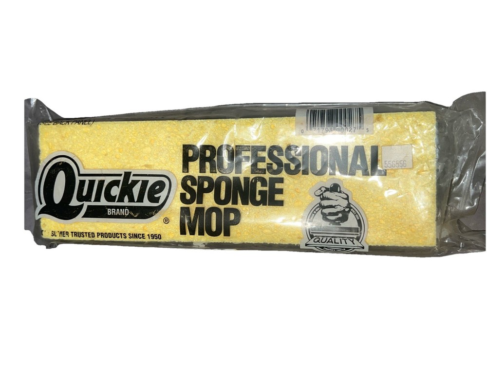 Vtg Quickie Professional Sponge Mop Refill #026/027/0272 New Genuine Cellulose