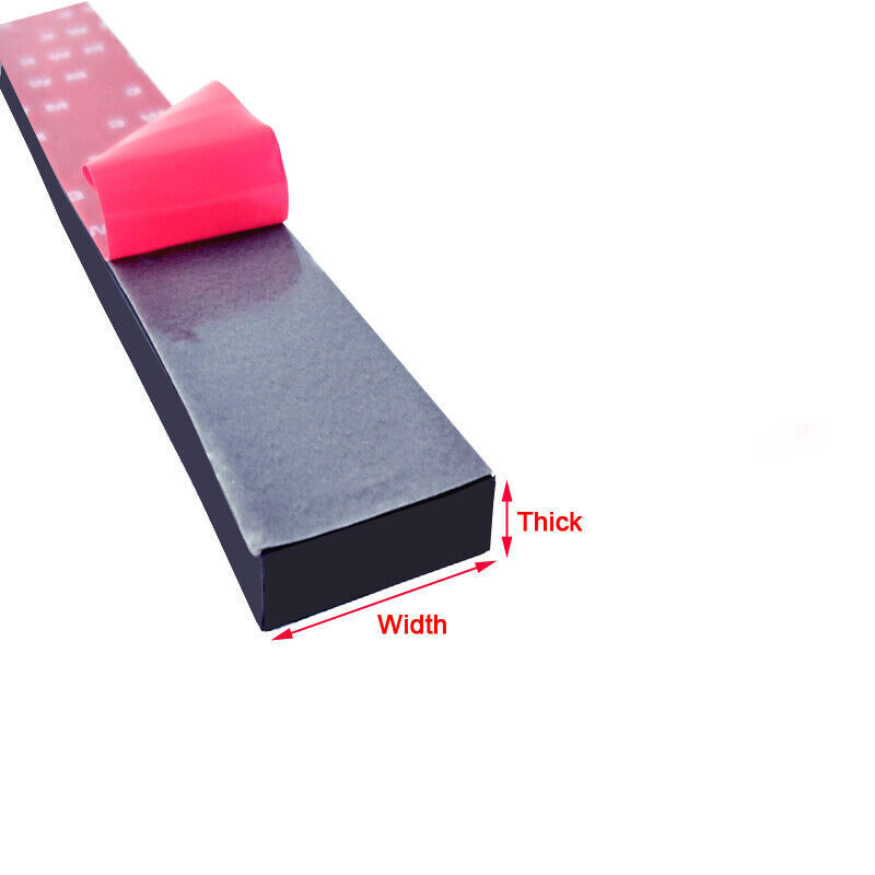 1/2/5/10m Solid Nitrile Rubber Strip Black Self Adhesive Backed NBR Seals Gasket gallery