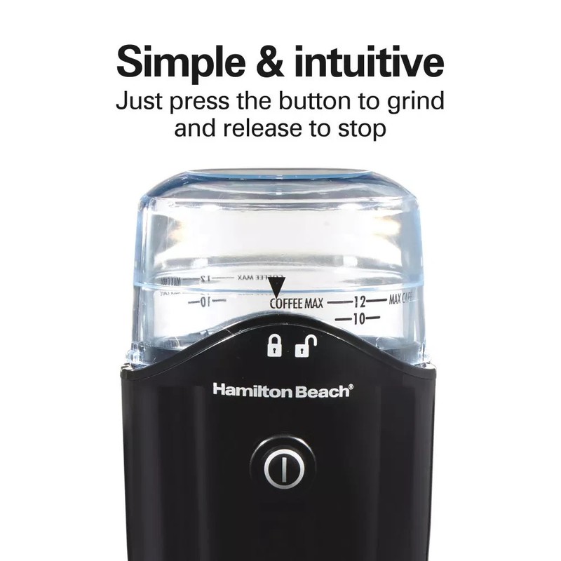 Hamilton Beach Coffee Grinder Black - 80410: Electric Blade Grinder for Coffee B gallery