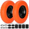 Upgraded 16" Solid Wheelbarrow Tires - 5/8"&3/4" Bearings gallery