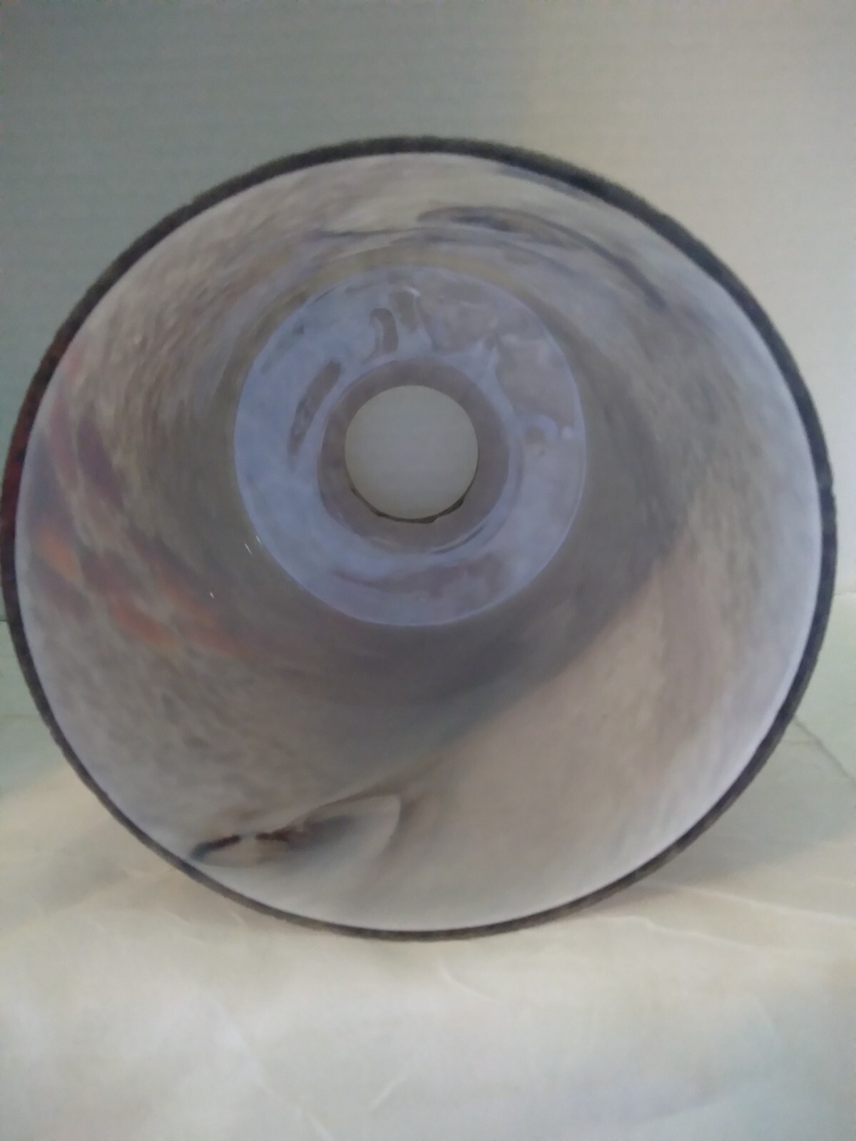 Art Glass Pendant Ceiling Light Lamp Shade Brown Red Orange purple Swirl Tone gallery
