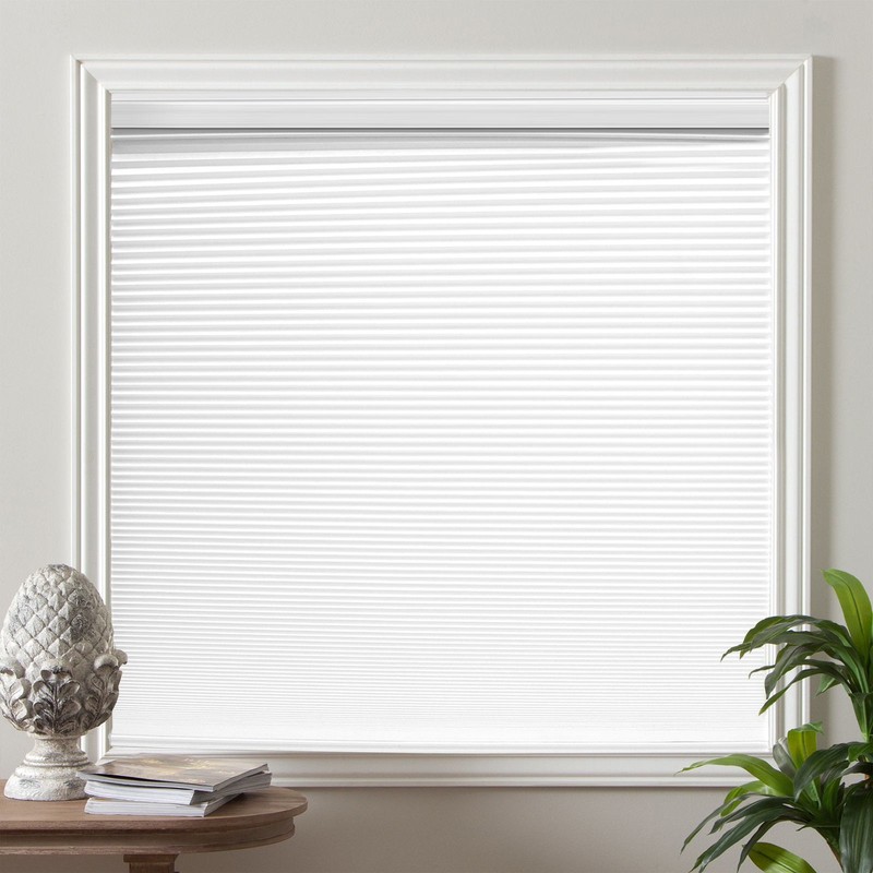 Cordless Top-Down Bottom-Up Honeycomb Pleated Window Shades 54"W x 64"H, White gallery
