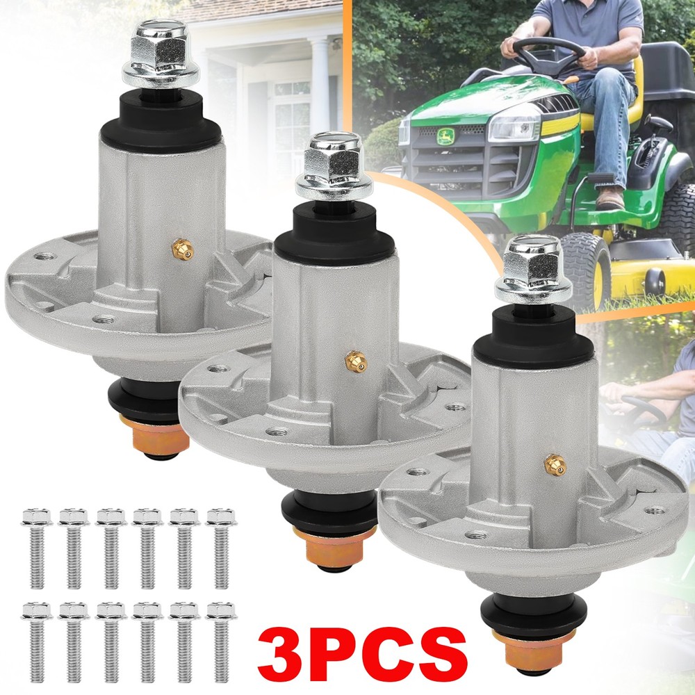 3PCS Spindle for John Deere D170 E140 E150 E160 E170 E180 D100 D140 48" 54"