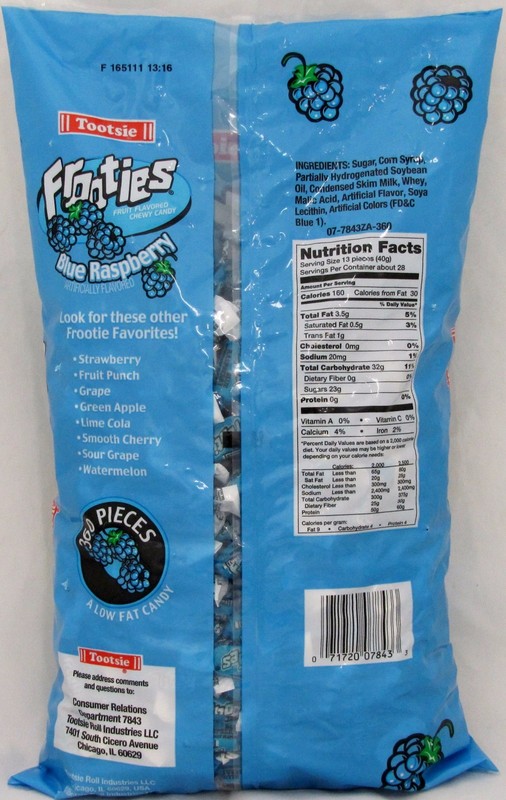 Frooties Blue Raspberry Candy 360 Count Bag Tootsie Bulk Candies Fruity 2.42 LBS gallery