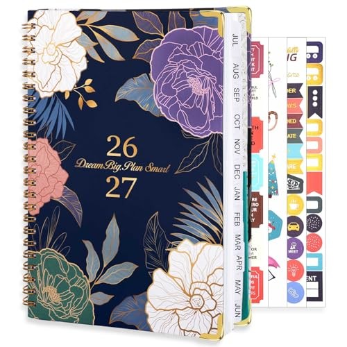 2026-2027 Planner - Weekly and Monthly - July 2026 26.7-27.6 Blue Flower gallery