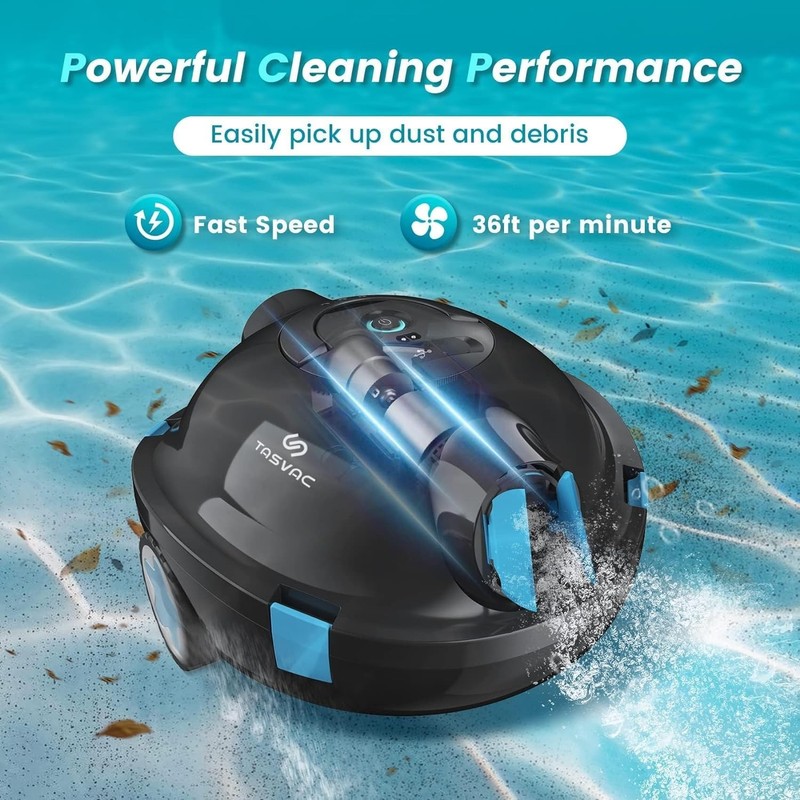 TASVAC Cordless Automatic Robotic Pool Vacuum Cleaner Y10 - - Scratch & Dent gallery