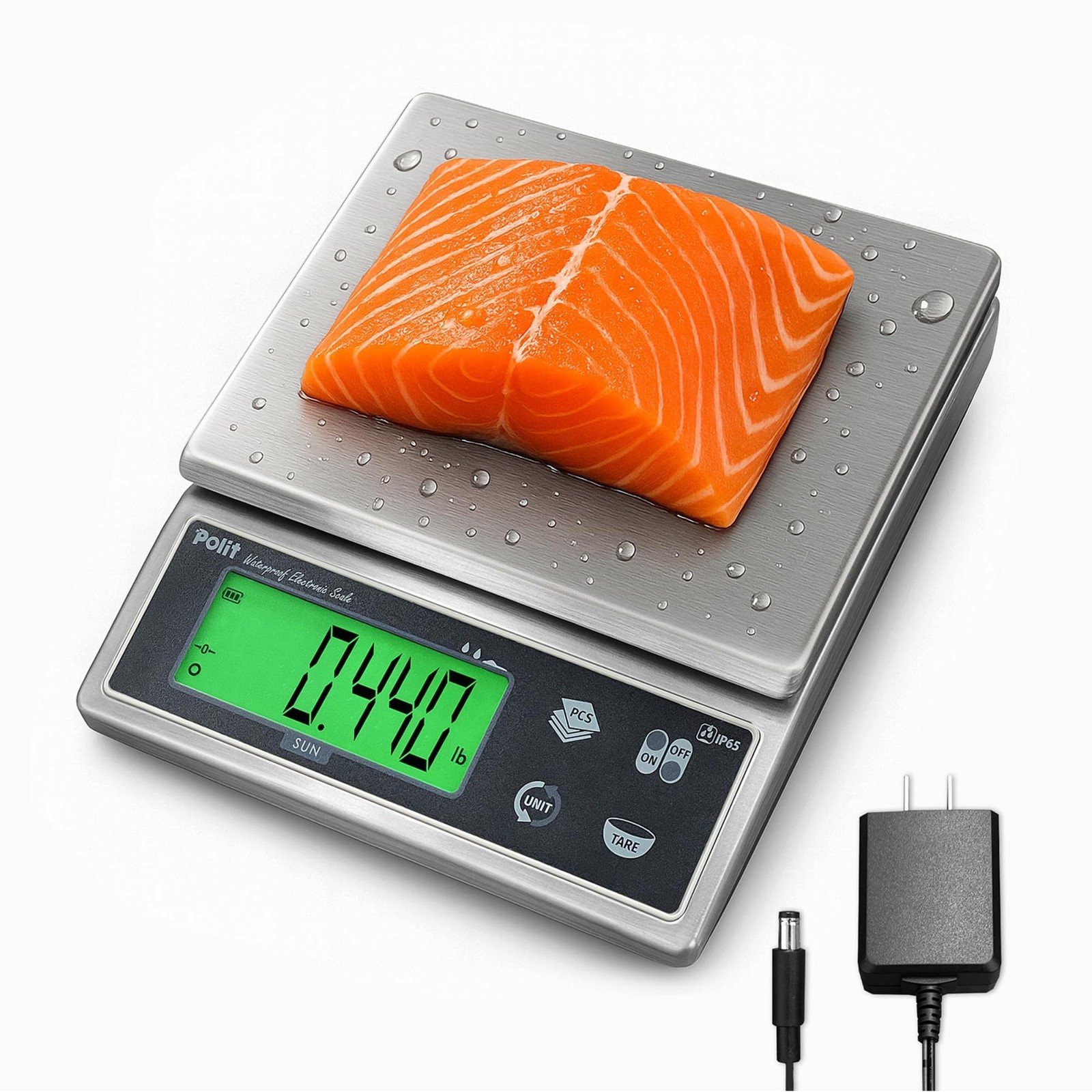 Polit Sun IP65 Waterproof Rechargeable Food Scale — 13lb/6kg High-Precision 0... gallery