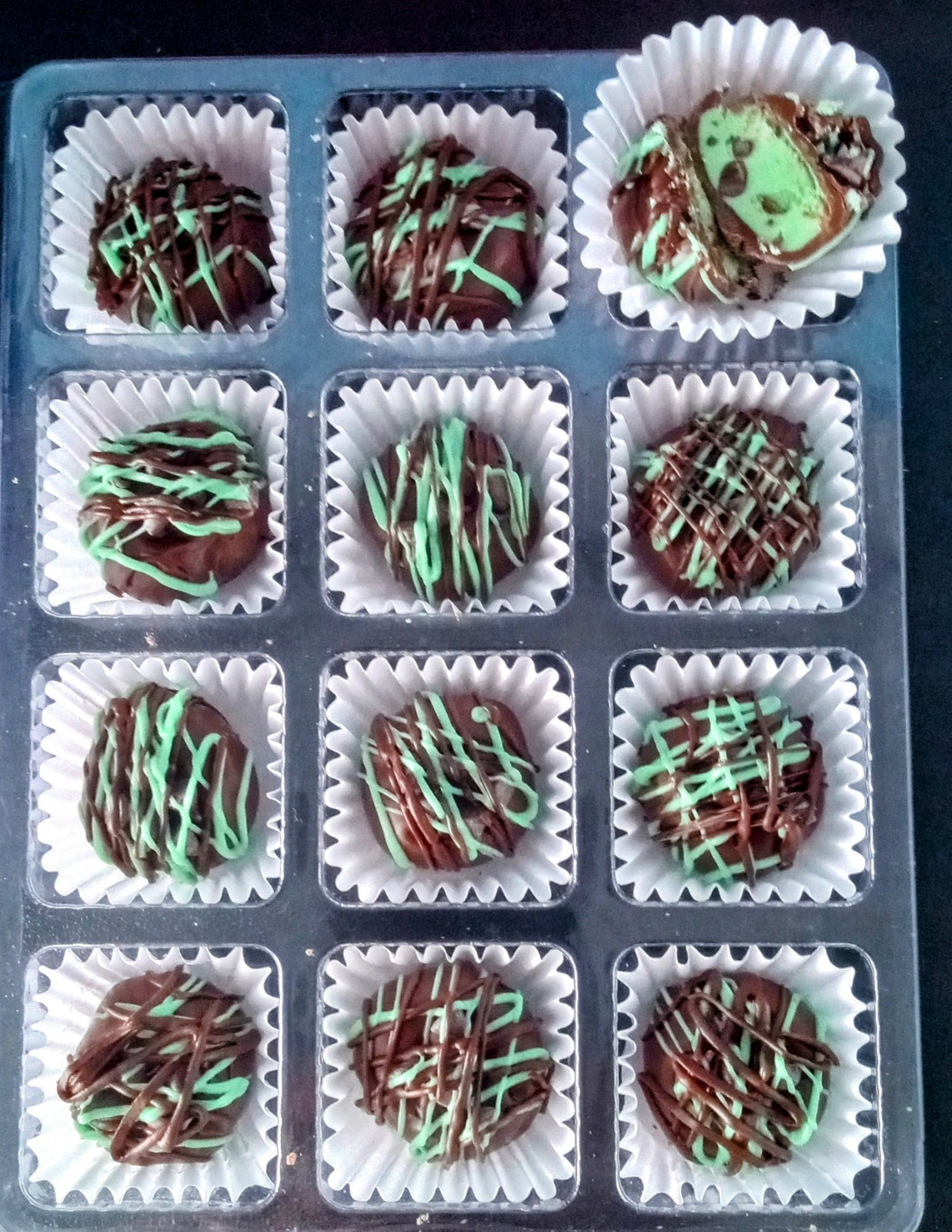 Mint Chocolate Chip Truffles!! St. Patrick's Day! 1 Dozen Gift Box!! gallery