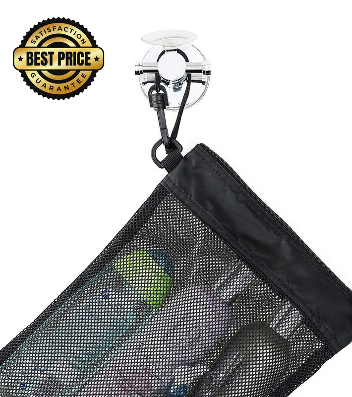 Shower Bag Tote, Mesh Caddy Toiletry Organizer 12”L x 9”W, Compact and Black gallery