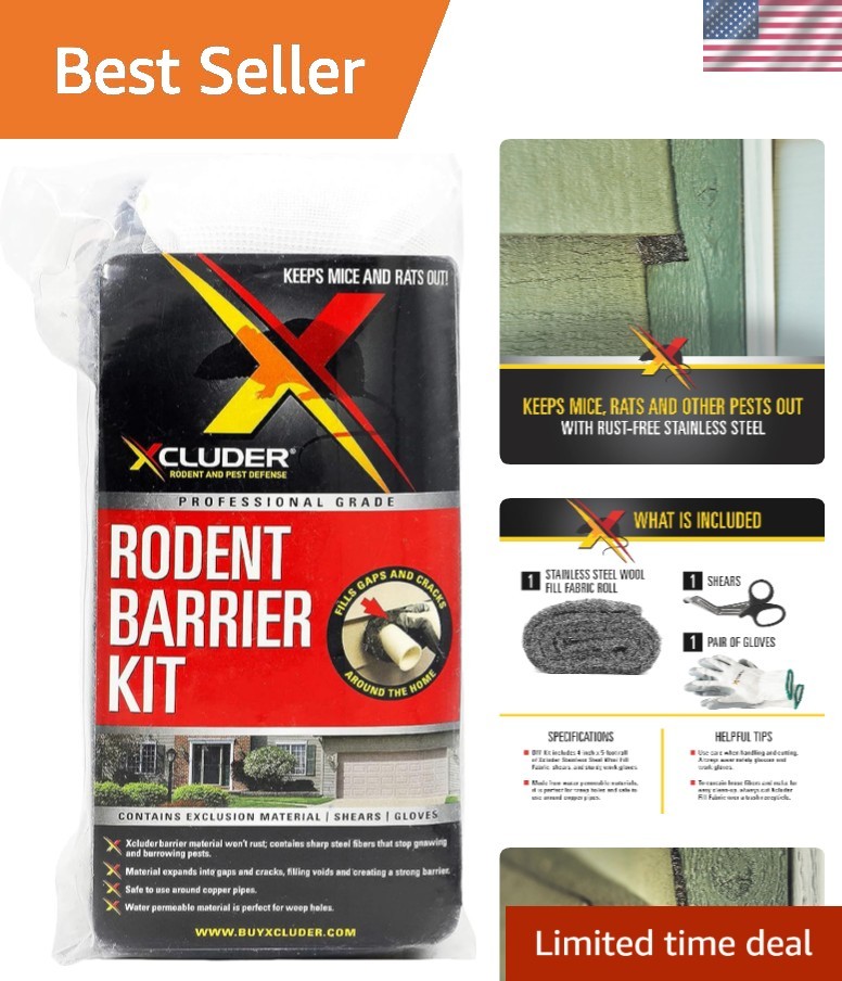 Rodent Control Fill Fabric, Large DIY Kit, Stainless Steel Wool, Stops Rats a... gallery