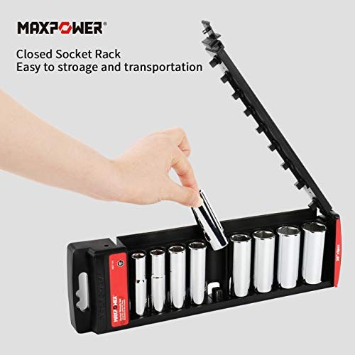 3/8-Inch Drive Deep Socket Set, SAE/Inch, 9 Pieces, 6 3/8" Deep Socket x 9Pcs gallery