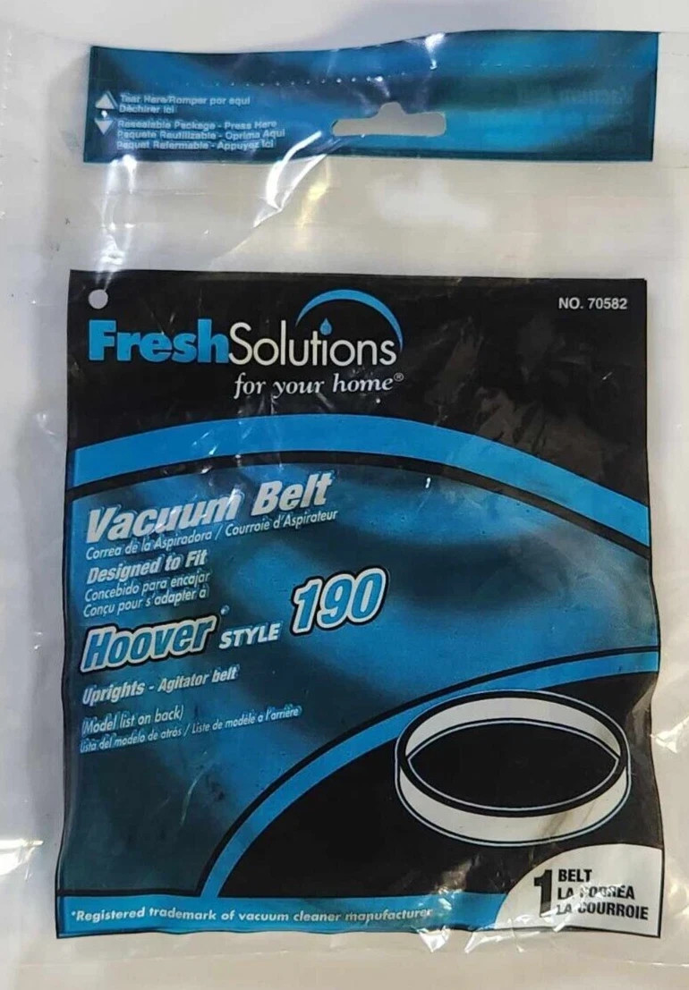 Fresh Solutions Vacuum Belt Style 190 Hoover Uprights Agitator Belt # 70582 gallery