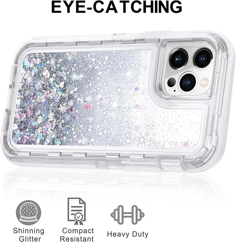 For iPhone 7 8 Plus XR Pro Max 11 12 13 14 Liquid Glitter Shockproof Case Cover gallery