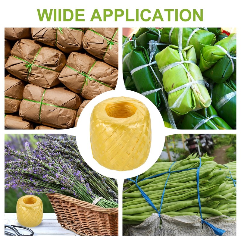 Polyester Nylon Plastic Twine 30 Mm-225 m Long Household Packing Yellow gallery