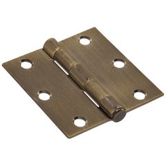 Hillman Square Corner Door Hinge Antique Brass (3-1/2″)