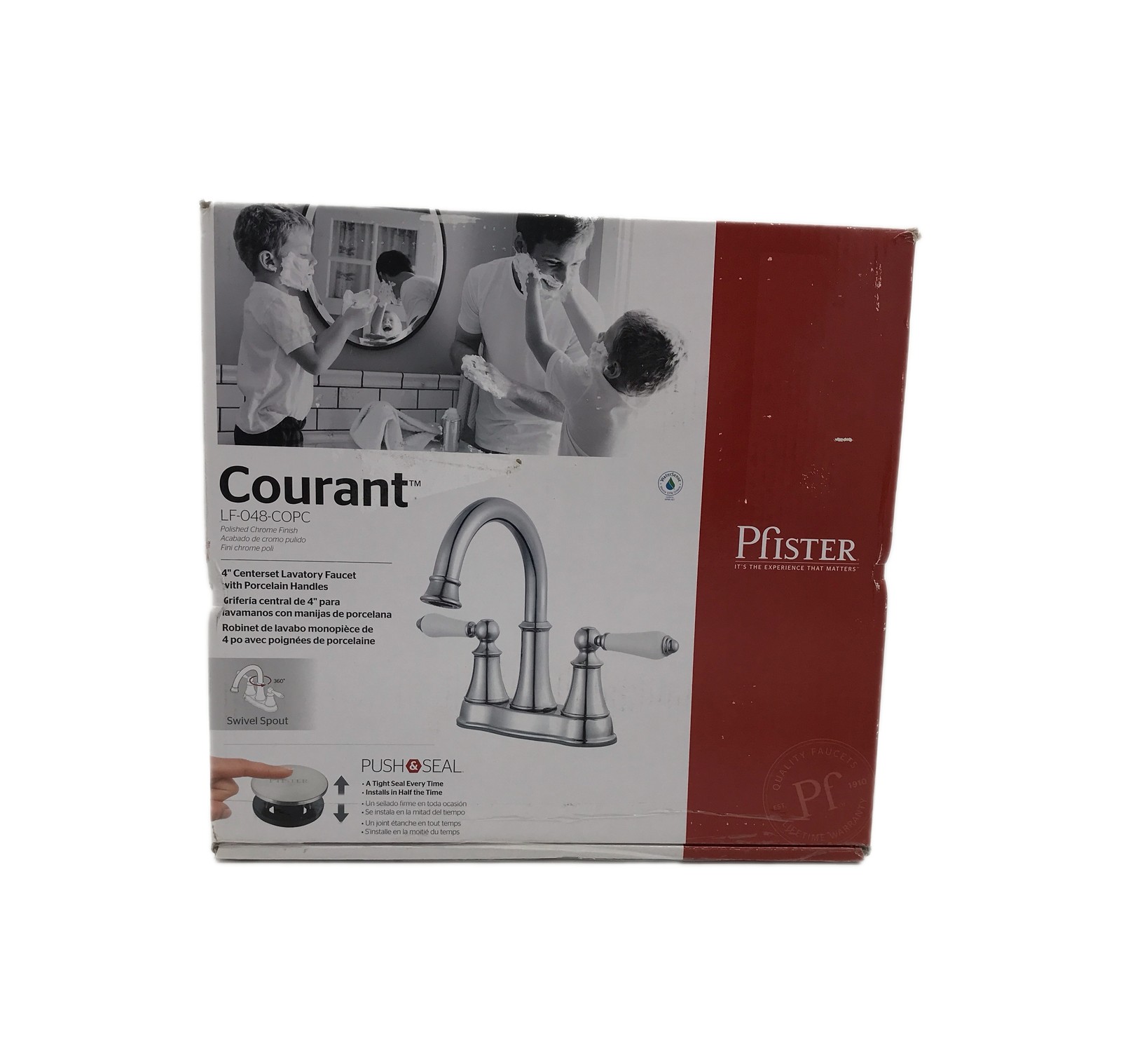 Pfister Courant 4 in. Centerset 2-Handle Bathroom Faucet in Polished Chrome gallery