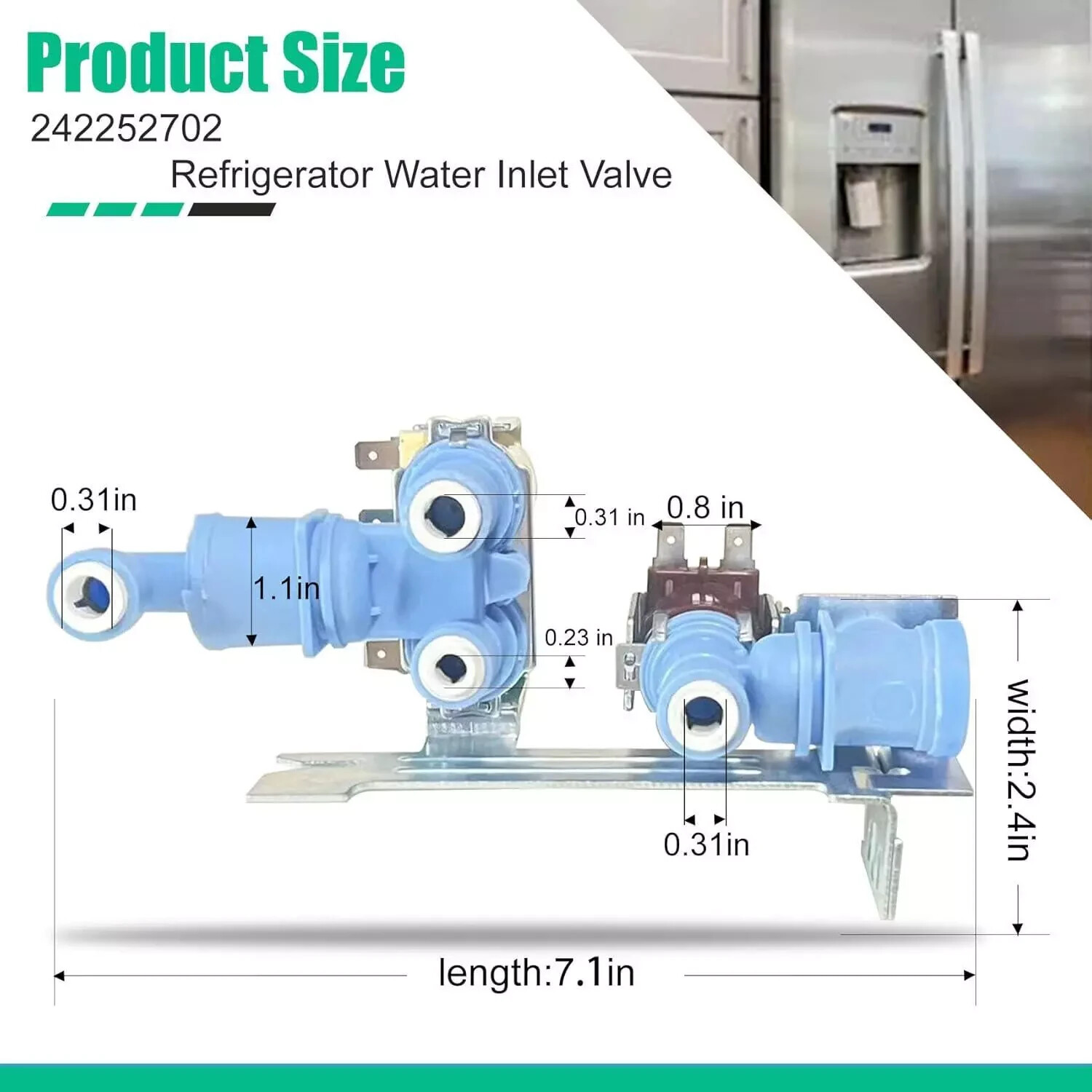 242252702 Refrigerator Water Inlet Valve For Frigidaire Kenmore Electrolux Water gallery