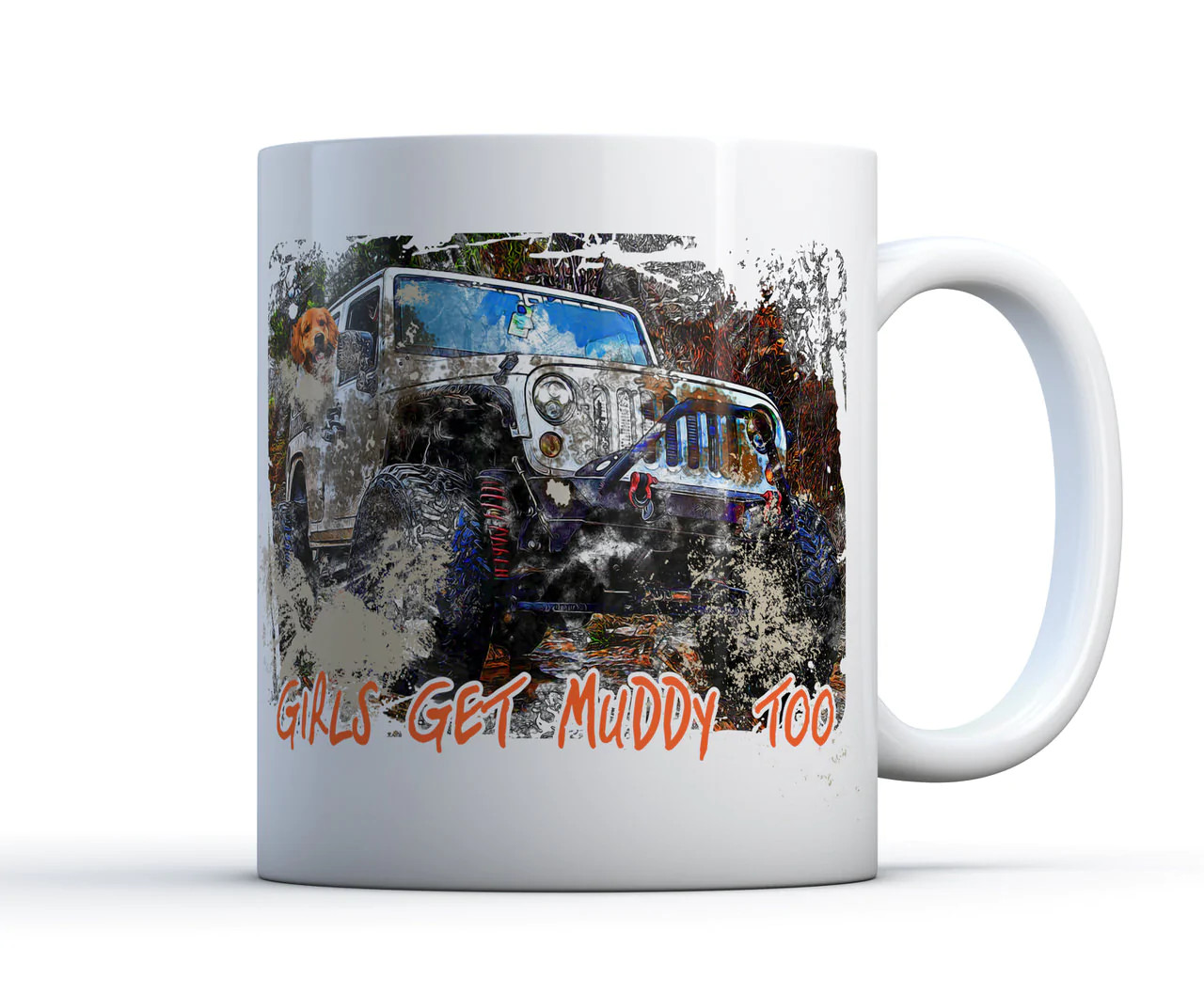 Girls Get Muddy Too Custom White Ceramic Mug (11 oz or 15 oz) gallery