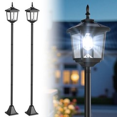 Solar Lamp Post Light Outdoor, Cool White, IP45 Waterproof Solar Post Lights …