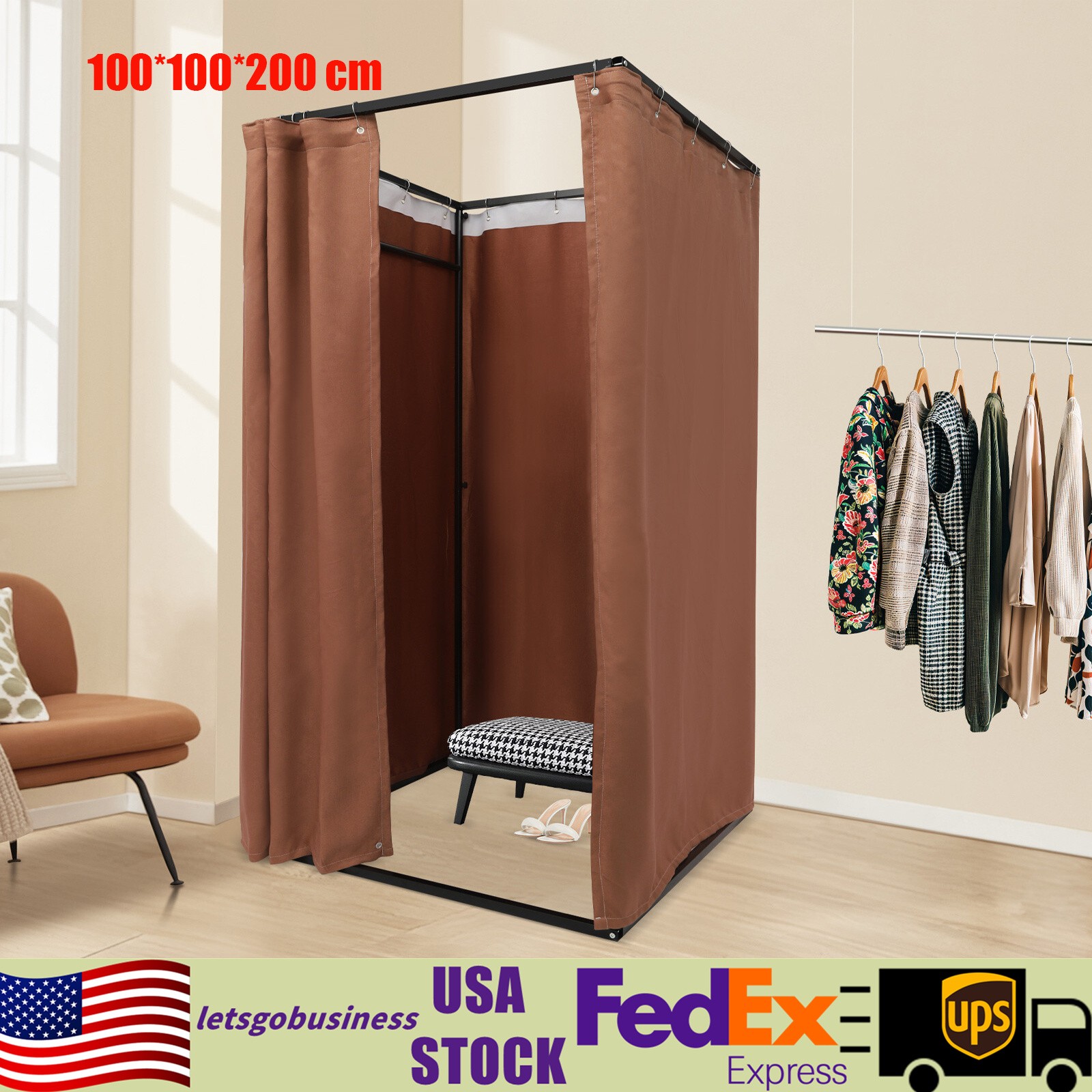Portable Freestanding Dressing Room Detachable Clothing Store Fitting Room gallery