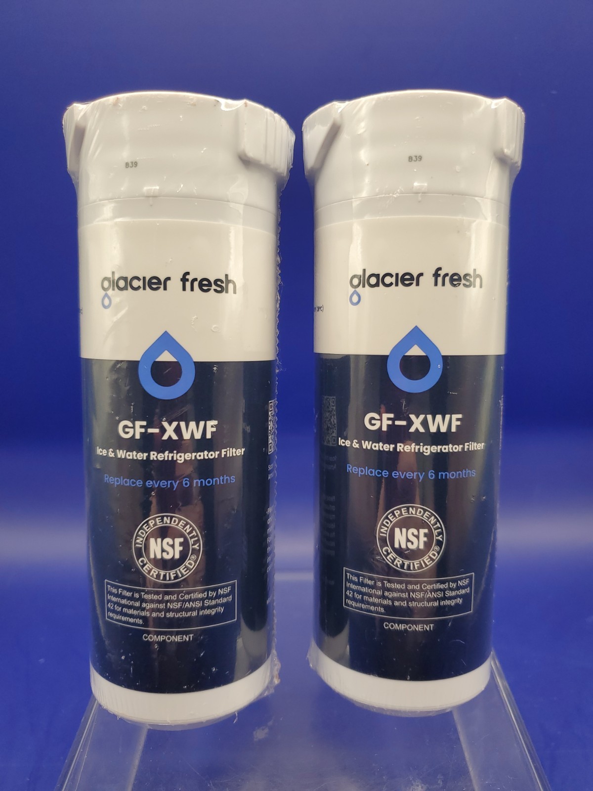 2 Pack Glacier Fresh GF-XWF Ice & Water Refrigerator Filter Replacement Sealed gallery