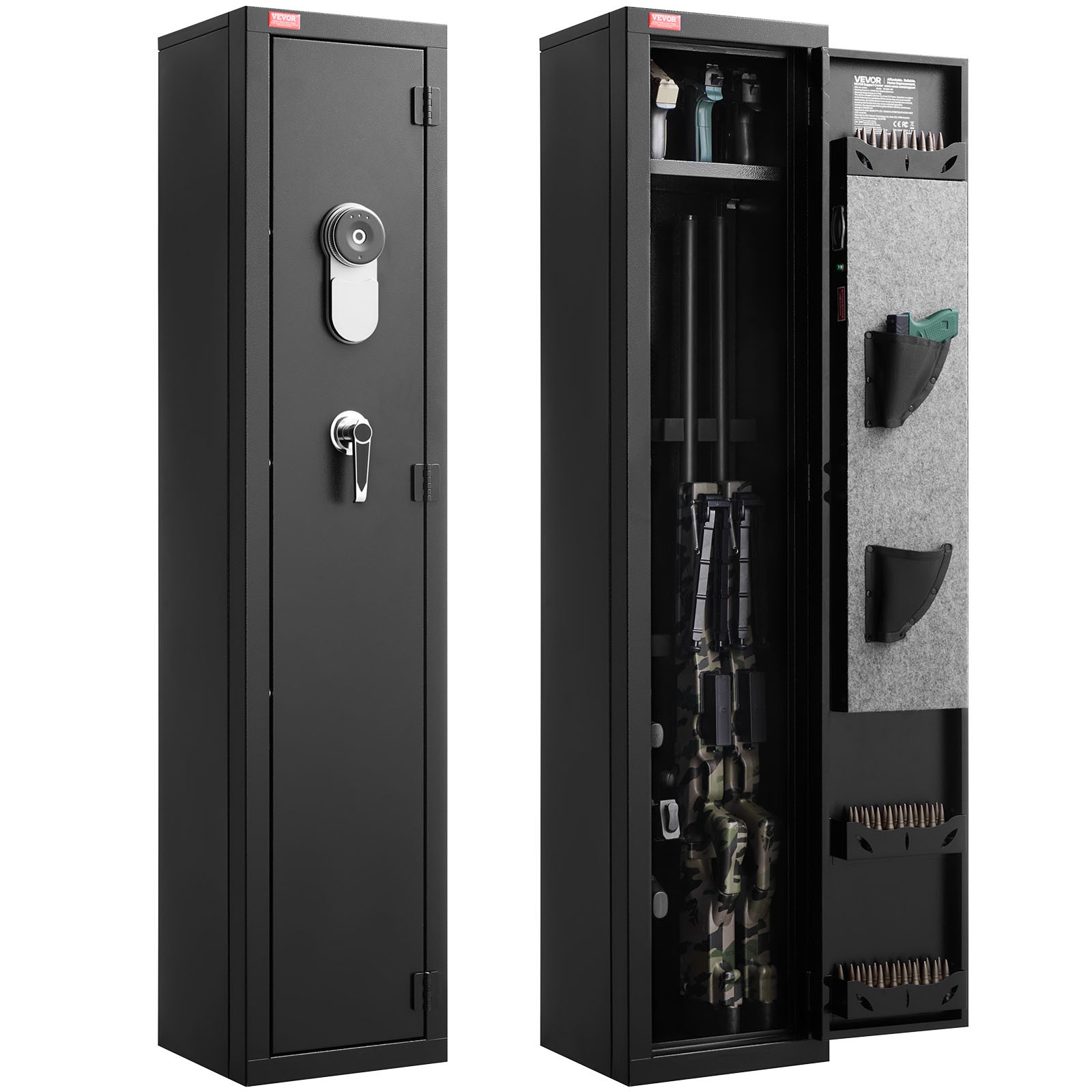 VEVOR Gun Safe with Fingerprint Digital Keypad & Key Adjustable Racks Lighting gallery