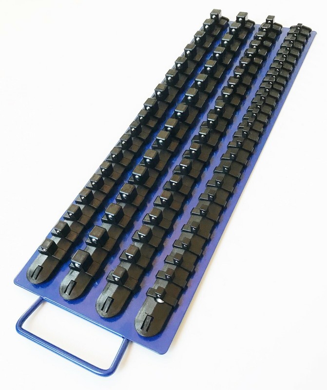 240pc GOLIATH INDUSTRIAL SOCKET STORAGE TRAY RAIL RACK HOLDER SET 1/4 3/8 1/2 gallery
